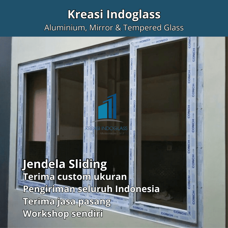 Jendela Alumunium Sliding Kaca Polos Jendela Alumunium Sliding Kaca Polos
